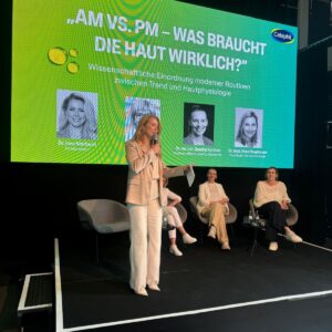 Dr. Ines Marbach bei einer Cetaphil-Veranstaltung zur Hautgesundheit
